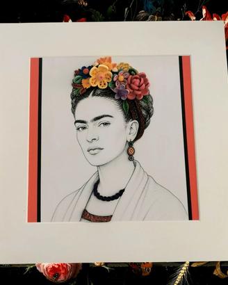 Quadro Frida Kahlo multicolor