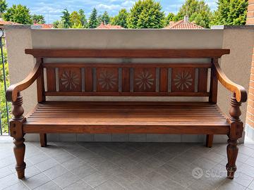 Panchina in legno massello arrigianale - 145cm