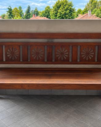 Panchina in legno massello arrigianale - 145cm