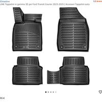 Tappetini in gomma 3D Ford Tourneo Courier 2025