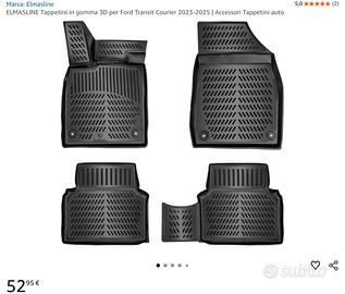 Tappetini in gomma 3D Ford Tourneo Courier 2025