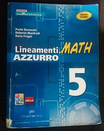 9788853804365 Lineamenti.Math Azzurro 5 Lineamenti