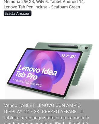 Lenovo idea Tab pro 12.7 pollici