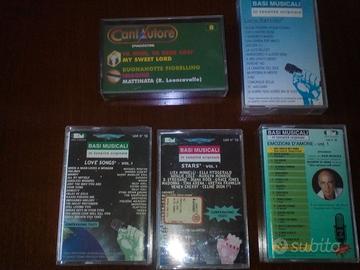 Cinque musicassette : Basi musicali- brani per pia