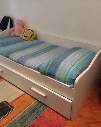 letto singolo con letto estraibile
