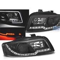 FARI AUDI A4 00-04 LUCI A TUBO LED NERE
