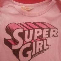 Lotto set 3 body baby bambina neonato super girl M