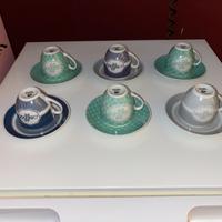 SERVIZIO DA 6TAZZINE CAFFÈ+6PIATTINI NUOVI,VINTAGE
