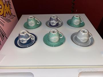 SERVIZIO DA 6TAZZINE CAFFÈ+6PIATTINI NUOVI,VINTAGE