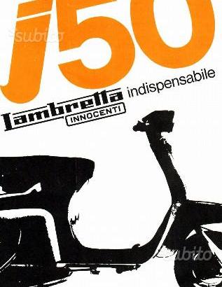 Dépliant Originale Scooter Lambretta J 50