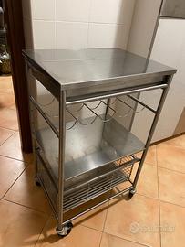 Carrello da cucina Ikea Grundtall in acciaio inox