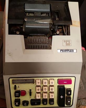 calcolatrice arredo vintage anni 70 Olivetti 
