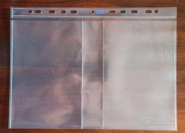 100 Buste forate trasparenti alta qualità con 2