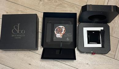 Scatola Jacob&Co Epic X Box in Carbonio+Cinturino