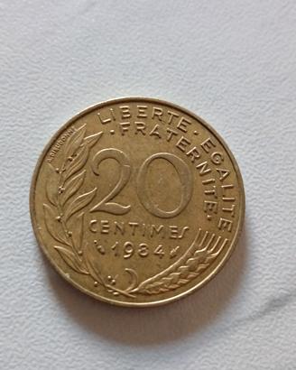 moneta 20 centesimi francesi