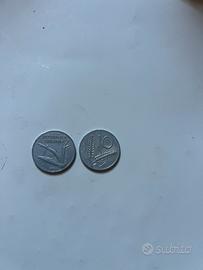 Lotto 2 Monete 10 Lire 1954- Rara da collezione