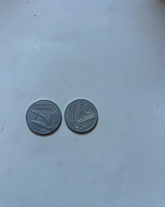 Lotto 2 Monete 10 Lire 1954- Rara da collezione