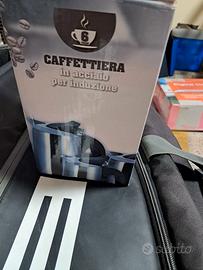 Caffettiera in acciaio per Induzione 6 tazze