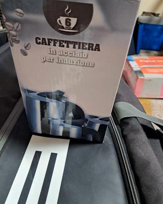 Caffettiera in acciaio per Induzione 6 tazze