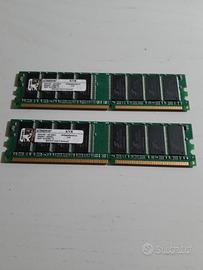 2x Kingston DDR1 1GB PC3200 CL3 – 2GB totali