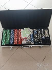 set poker completo 550fiches 14g+mazzi+valigetta 