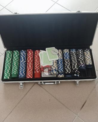 set poker completo 550fiches 14g+mazzi+valigetta 