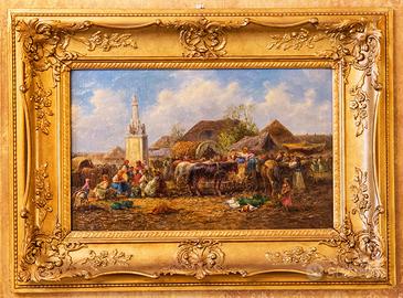 Olio su tela "ACCAMPAMENTO"