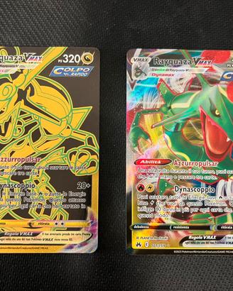 Duo carte pokemon Rayquaza vmax nm ita
