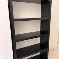 Libreria nera 4 ripiani – 105x38x190 cm