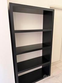 Libreria nera 4 ripiani – 105x38x190 cm