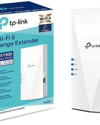 RE500X Ripetitore Wi-Fi 6 AX1500Mbps, Dual-Band, 2