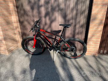 Bicicletta mountain bike e seggiolino