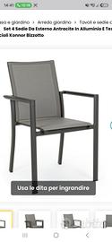 Set 4 sedie konnor bizzotto antracite
