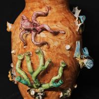 Grande vaso ceramica vietrese a rilievo