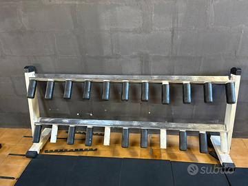 Rastrelliera manubri, palestra