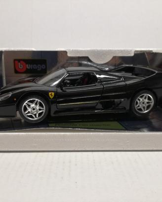 Modello auto ferrari f- 50 hard top nera burago