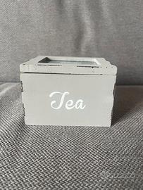 Scatola Portatè in Legno - Stile Shabby Chic