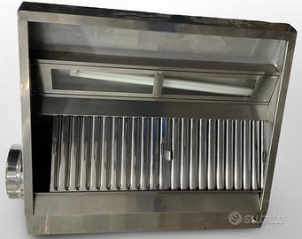 Cappa 1mx90 inox 304 con filtri e illuminazione