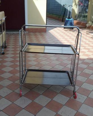 Carrello portavivande tinta noce