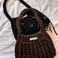 borsa uncinetto - marrone cioccolato