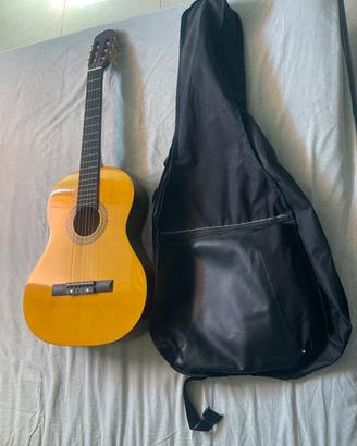Kit chitarra + custodia + poggiapiede + libri