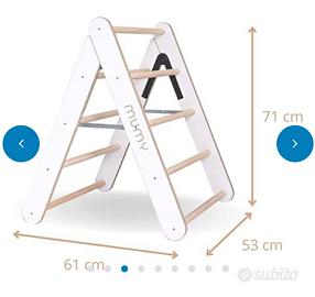 Triangolo Montessori Mumy con rampa/scivolo legno