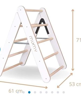 Triangolo Montessori Mumy con rampa/scivolo legno