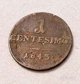 Regno Lombardo-Veneto – 1 Centesimo 1843 zecca Mi