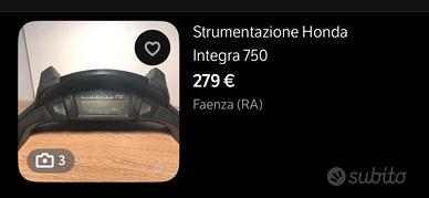 Strumentazione honda integra