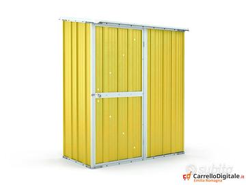 Casetta box giardino in Acciaio 155x100cm giallo