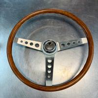 Volante sterzo auto barca legno vintage dolcevita