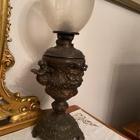 Coppia di lumi antichi ad olio