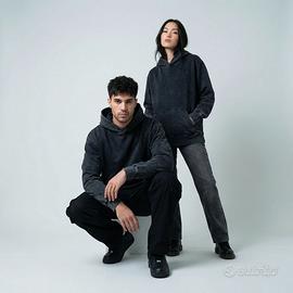 FELPE OVERSIZE NERE ACID WASH – NUOVE