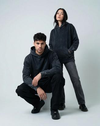 FELPE OVERSIZE NERE ACID WASH – NUOVE